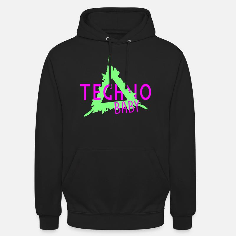 Techno bébé - Sweat-shirt à capuche unisexe - noir
