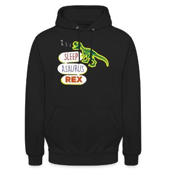 Sleepasaurus Rex magique à propos de l’au-delà - Sweat-shirt à capuche unisexe - noir - Devant - Alina (178cm) & Michal (187cm)
