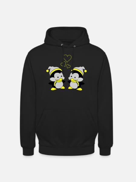 pingus in love - Unisex Hoodie - Schwarz
