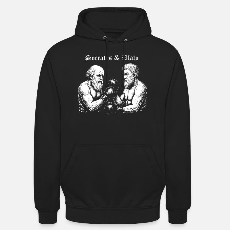 Socrate et la boxe de Platon - Sweat-shirt à capuche unisexe - noir
