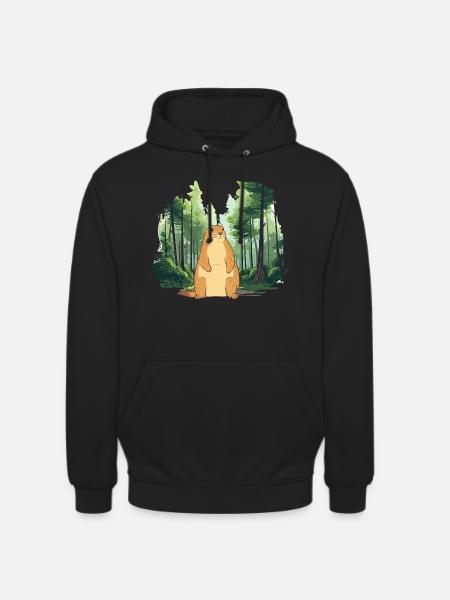 Strong groundhog nature landscape - Unisex Hoodie - black