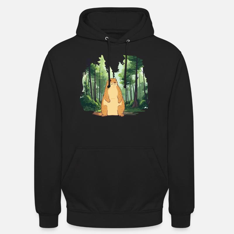 Strong groundhog nature landscape - Unisex Hoodie - black