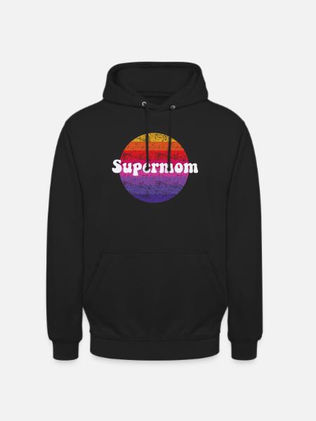 Supermom Retro Style Super Mutter - Unisex Hoodie - Schwarz