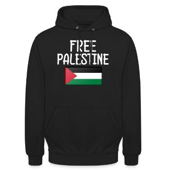 Free Gaza Palestine Palestine Palestine Liberté - Sweat-shirt à capuche unisexe - noir - Devant - Alina (178cm) & Michal (187cm)