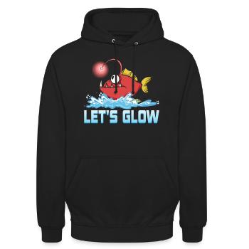 Let's Glow Marine Biology Scientist - Unisex Hoodie - Schwarz - Vorne - Alina (178cm) & Michal (187cm)
