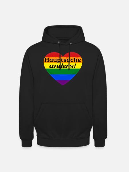 HAUPTSACHE ANDERS! - Unisex Hoodie - Schwarz