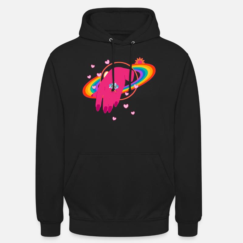 Regenbogen - Diamant - Unisex Hoodie - Schwarz