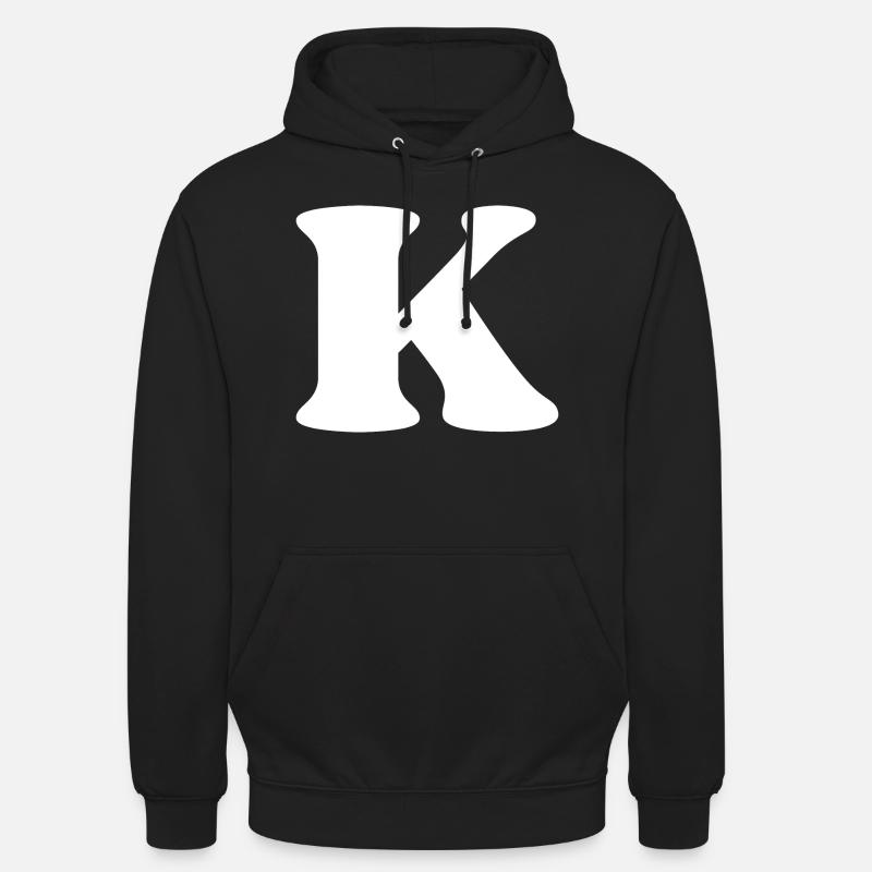 Buchstabe k - Unisex Hoodie - Schwarz