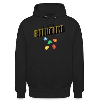 J’adore le bloc - Sweat-shirt à capuche unisexe - noir - Devant - Alina (178cm) & Michal (187cm)