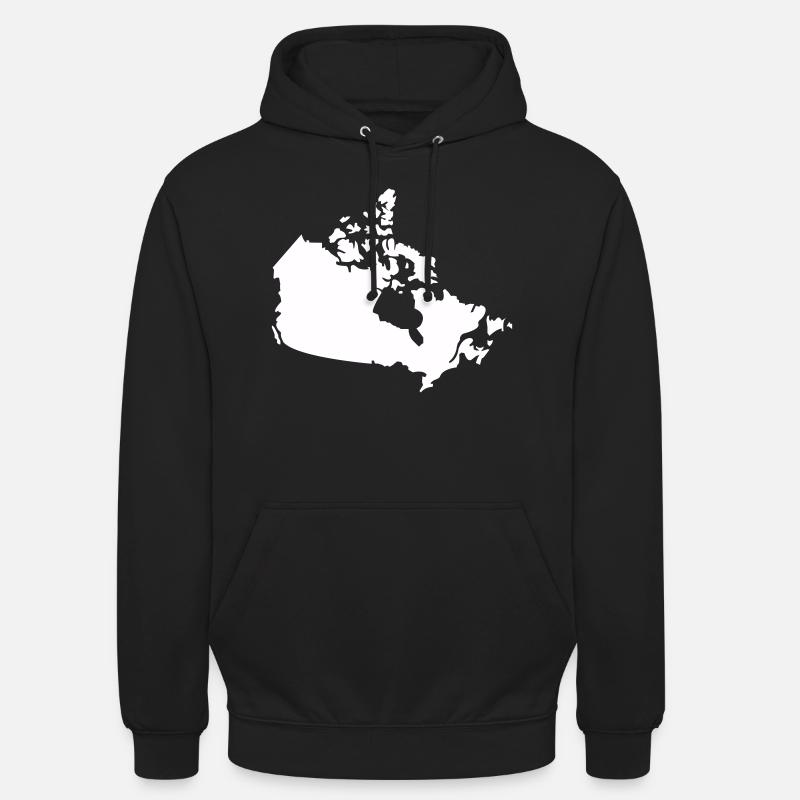 Pays du Canada - Sweat-shirt à capuche unisexe - noir