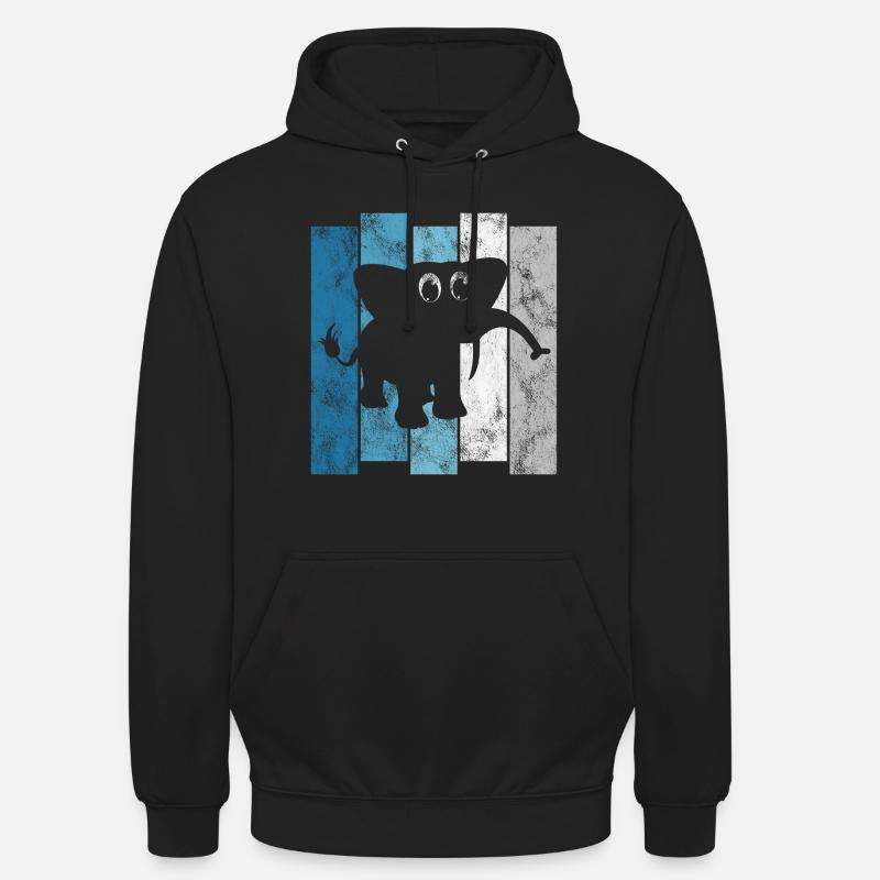 Eléphant éléphant pour enfants - Sweat-shirt à capuche unisexe - noir