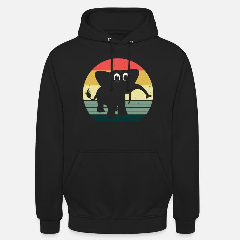 Eléphant éléphant pour enfants - Sweat-shirt à capuche unisexe - noir