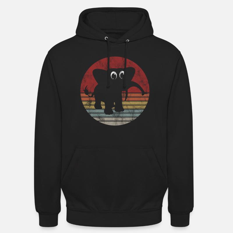 Eléphant éléphant pour enfants - Sweat-shirt à capuche unisexe - noir