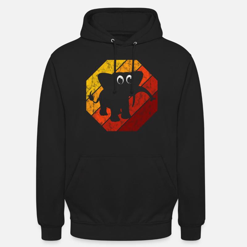 Eléphant éléphant pour enfants - Sweat-shirt à capuche unisexe - noir