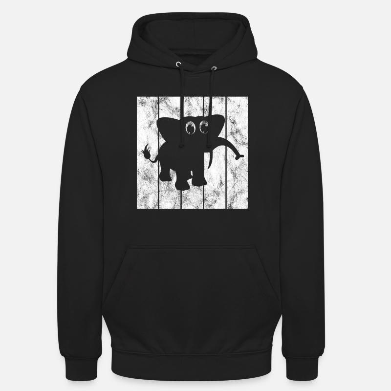 Éléphant Éléphant pour enfants - Sweat-shirt à capuche unisexe - noir