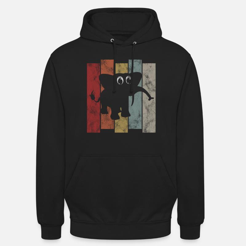 Éléphant Éléphant pour enfants - Sweat-shirt à capuche unisexe - noir