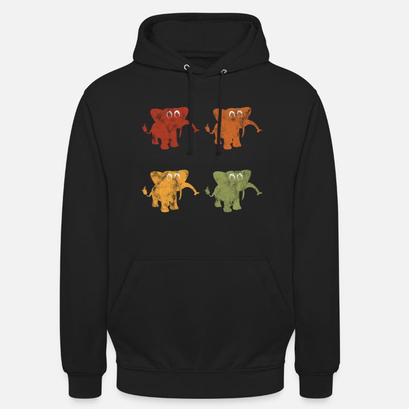Eléphant éléphant pour enfants - Sweat-shirt à capuche unisexe - noir