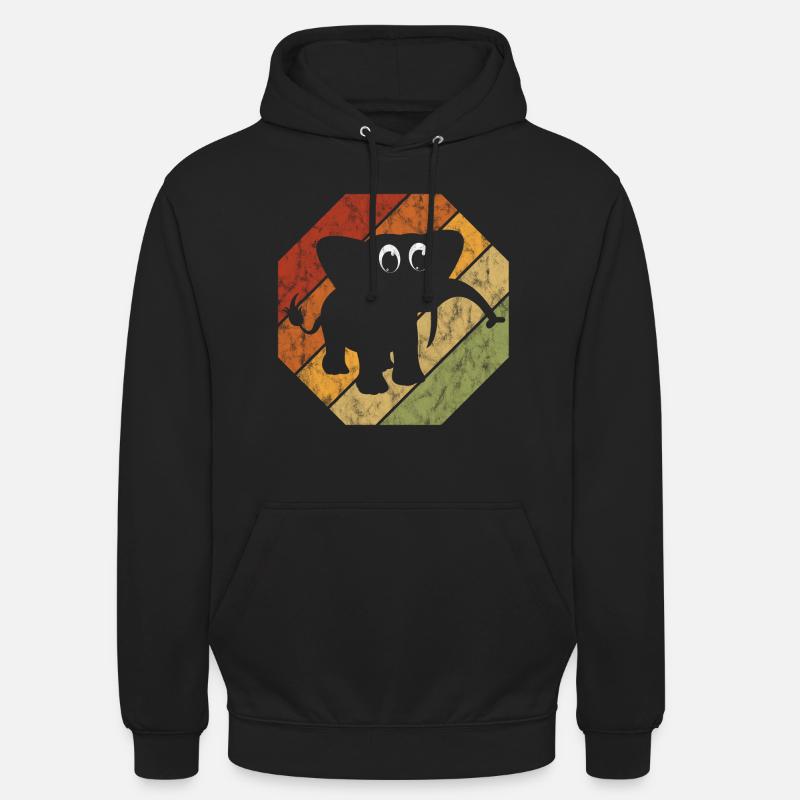 Eléphant éléphant pour enfants - Sweat-shirt à capuche unisexe - noir