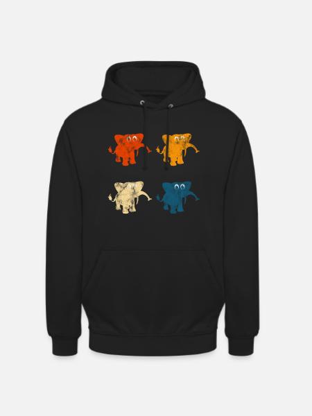 Eléphant éléphant pour enfants - Sweat-shirt à capuche unisexe - noir