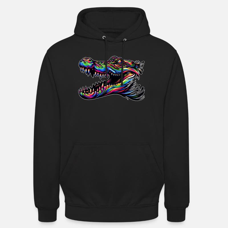Alligator, Crocodile - Sweat-shirt à capuche unisexe - noir