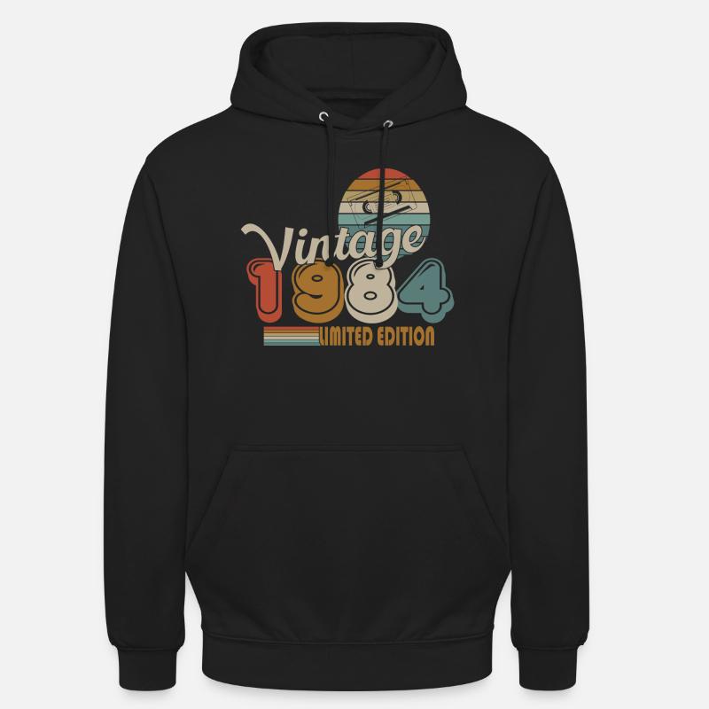 1984 - Sweat-shirt à capuche unisexe - noir