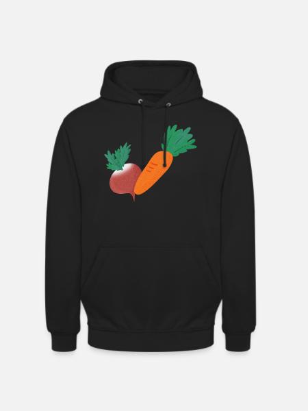 Radieschen & Karotte - Unisex Hoodie - Schwarz