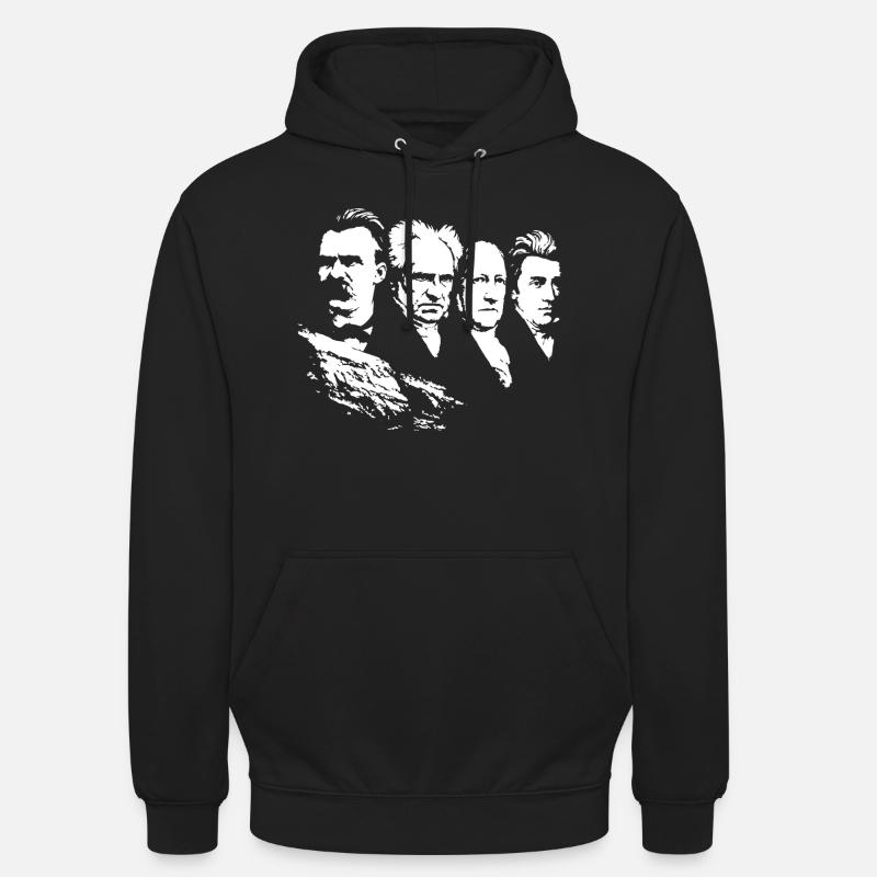 Vier große moderne Philosophen - Unisex Hoodie - Schwarz