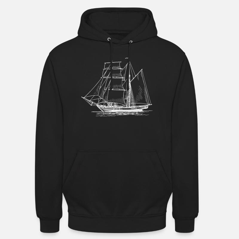 Segelschiff - Unisex Hoodie - Schwarz