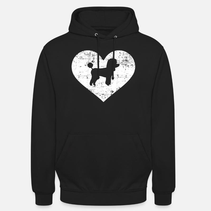 Caniche - Sweat-shirt à capuche unisexe - noir