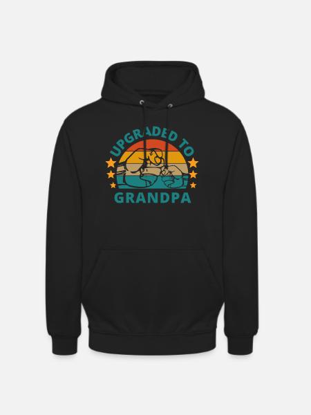 upgraded to grandpa - Unisex Hoodie - black