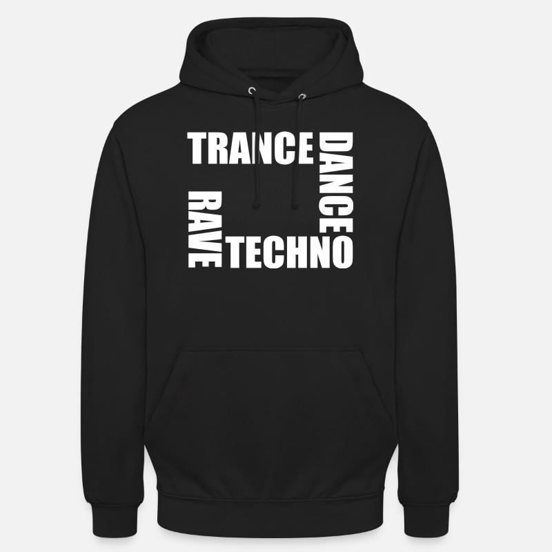 rave techno dance trance - Unisex Hoodie - black