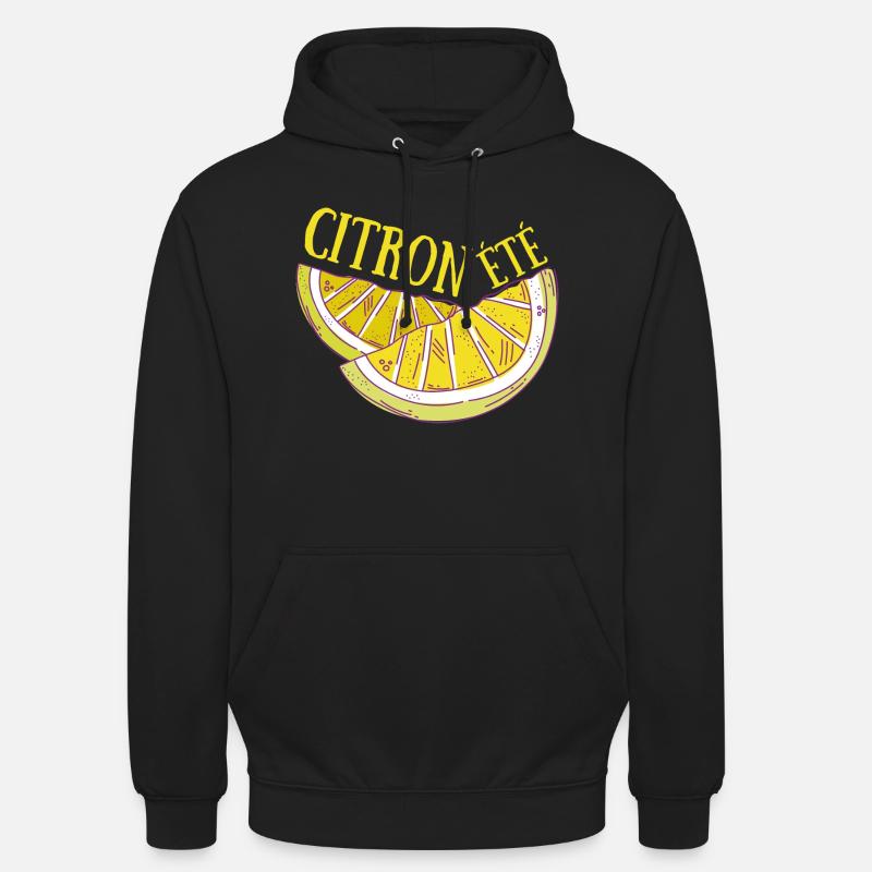 citron été - Sweat-shirt à capuche unisexe - noir