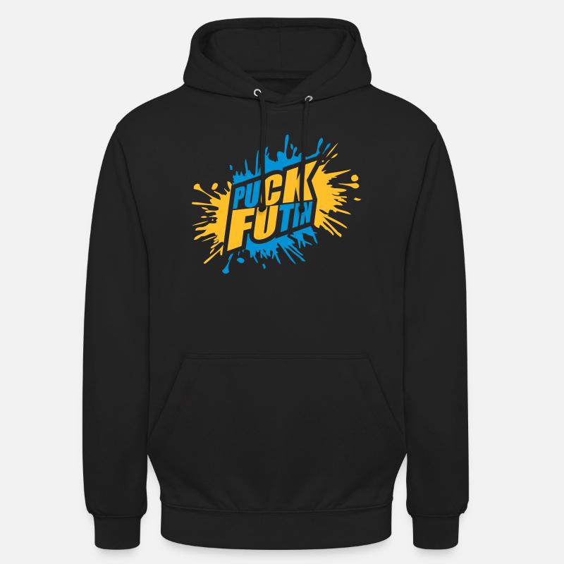 Conception du logo Puck Futin - Sweat-shirt à capuche unisexe - noir