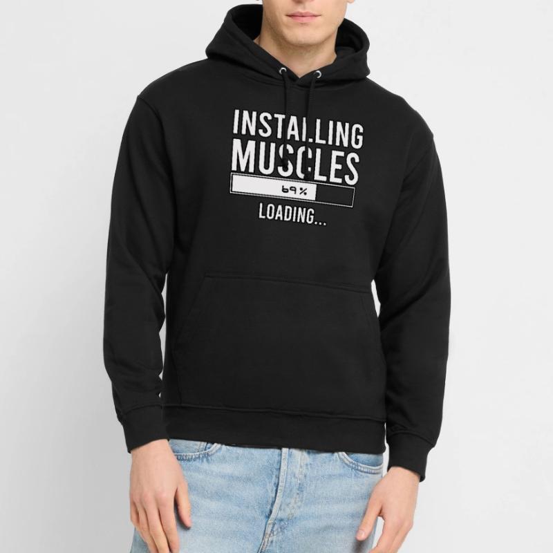 installing muscles loading Unisex Hoodie