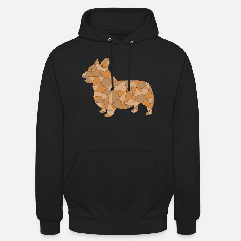 CORGI geometrisch - Unisex Hoodie - Schwarz