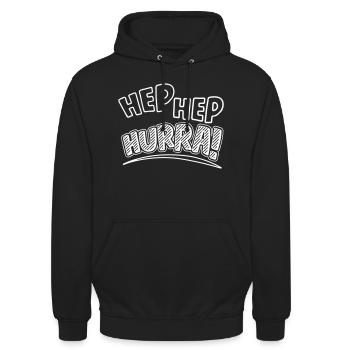HEP HEP HURRA! - Geschenk - Unisex Hoodie - Schwarz - Vorne - Alina (178cm) & Michal (187cm)