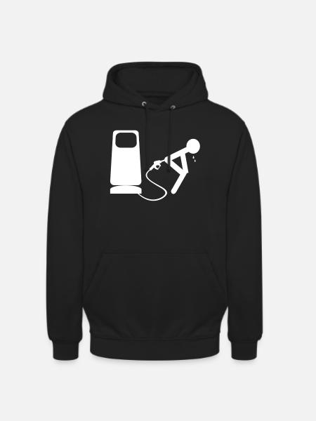 white petrol - Unisex Hoodie - black