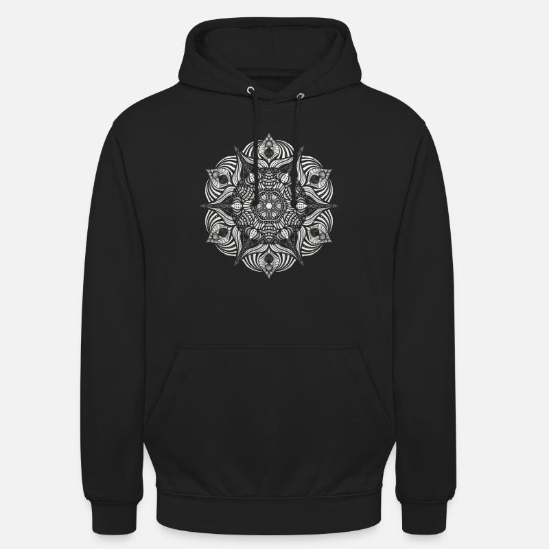 Mandala - Sweat-shirt à capuche unisexe - noir