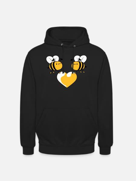2 bees in love - Unisex Hoodie - black