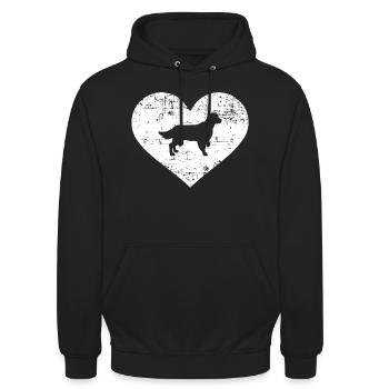 Golden Retriever - Unisex Hoodie - Schwarz - Vorne - Alina (178cm) & Michal (187cm)