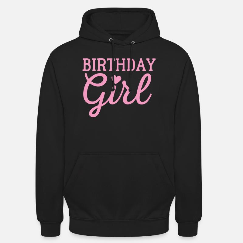 Fille d’anniversaire - Sweat-shirt à capuche unisexe - noir