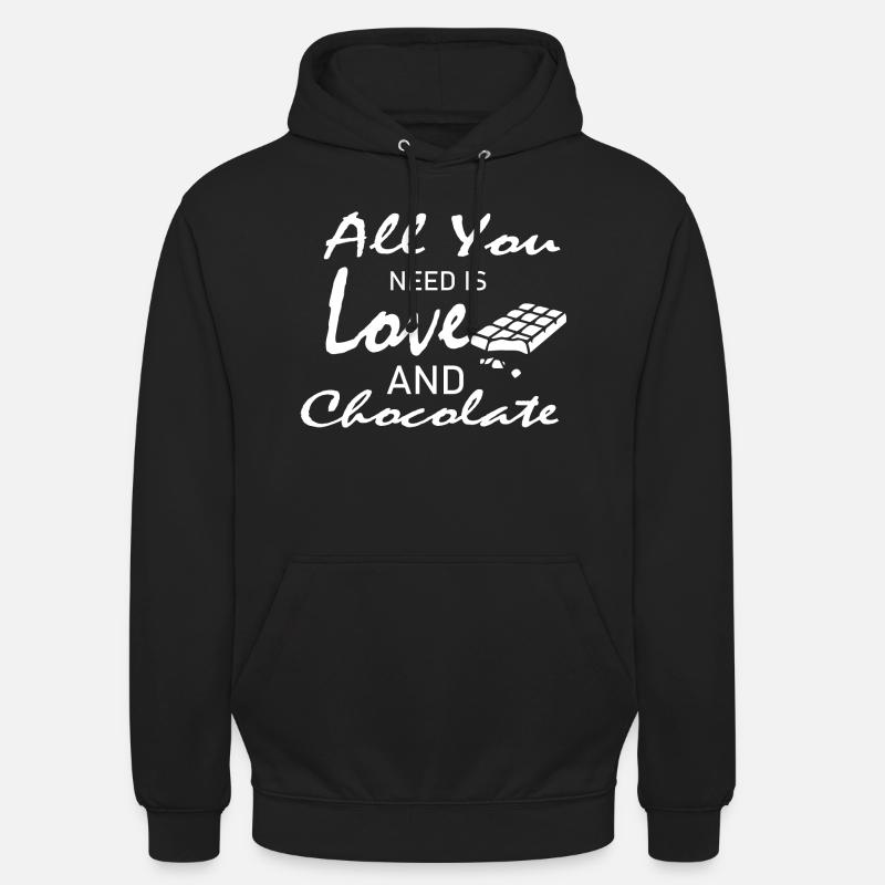 chocolat chocolat - Sweat-shirt à capuche unisexe - noir