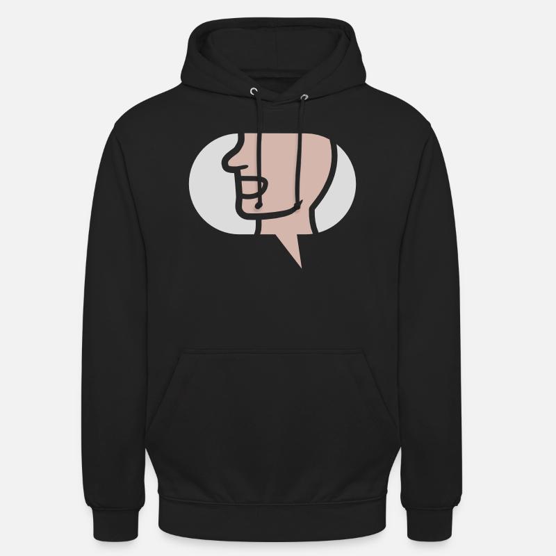 Chat Simple Symbole Bulle Sweat-shirt à capuche unisexe