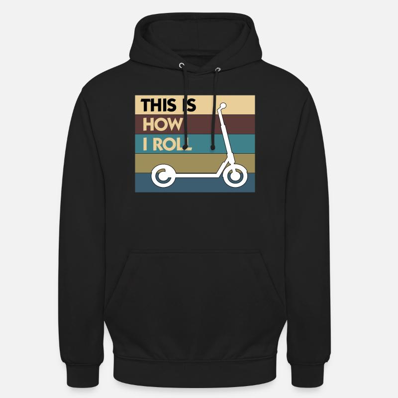 E-Scooter Roller Scooter - Sweat-shirt à capuche unisexe - noir