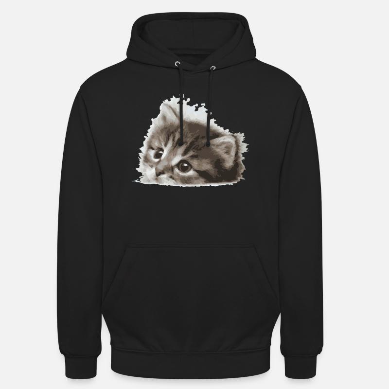 Bébé chat - Sweat-shirt à capuche unisexe - noir