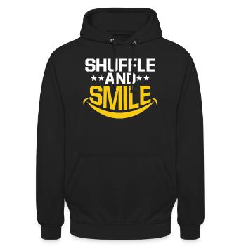 Shuffle And Smile Tap Dance Tap Dancer - Unisex Hoodie - black - Front - Alina (178cm) & Michal (187cm)