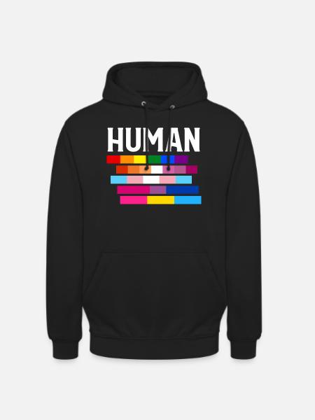 LGBT HUMAN Pride - Unisex Hoodie - black