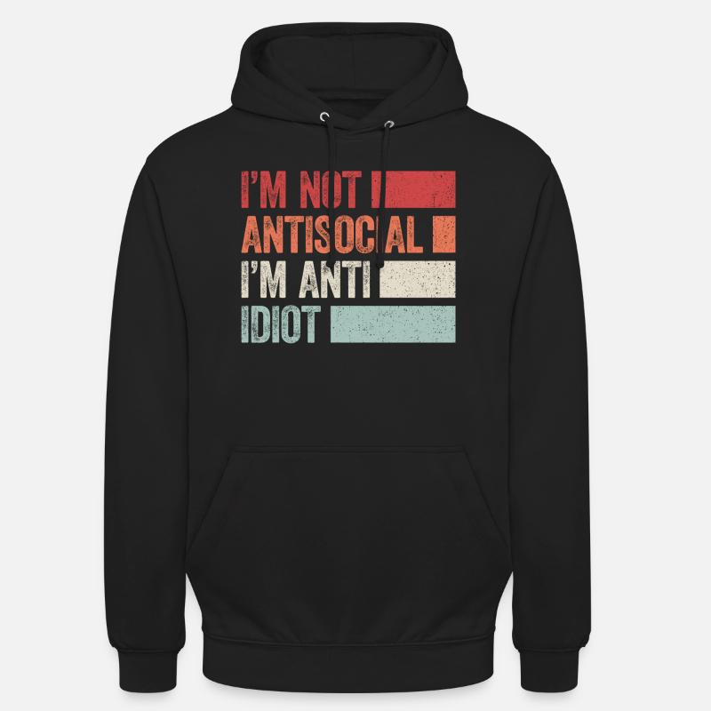 Sarkastisch introvertiert - Unisex Hoodie - Schwarz