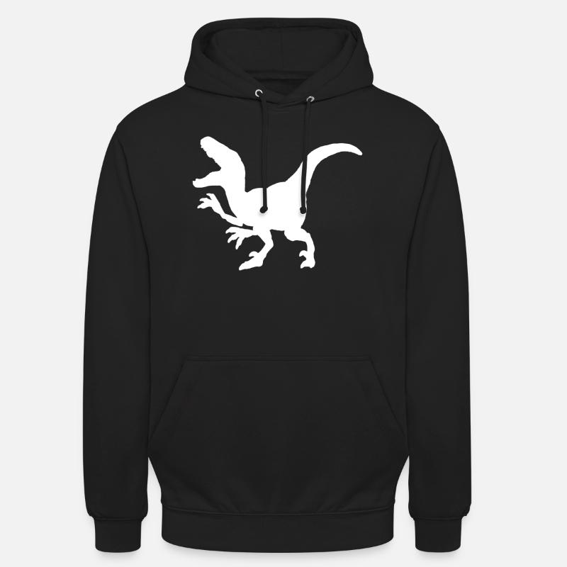 Dinosaures: Velociraptor - Sweat-shirt à capuche unisexe - noir
