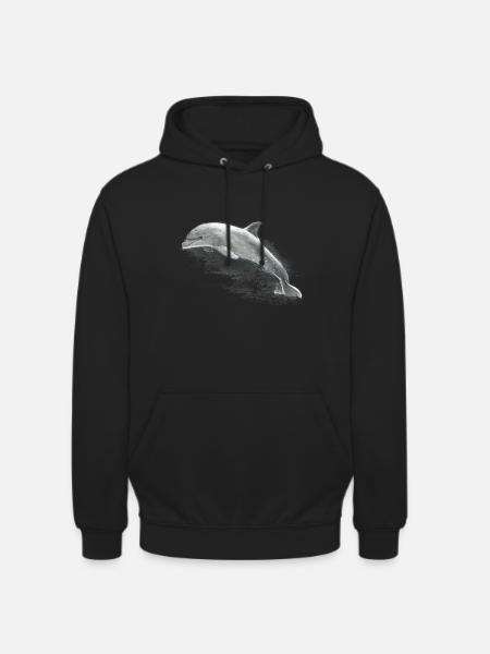 Delphin - Unisex Hoodie - Schwarz